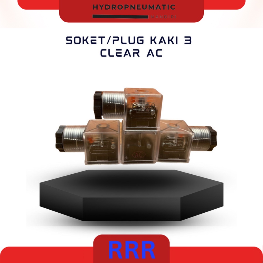Soket/Plug Coil Kaki 3 Hydraulic Clear AC & DC