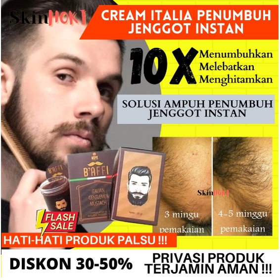 BAFFI CREAM ITALIAN GENTLEMEN MUSTACHE  PENUMBUH KUMIS JENGGOT ALIS