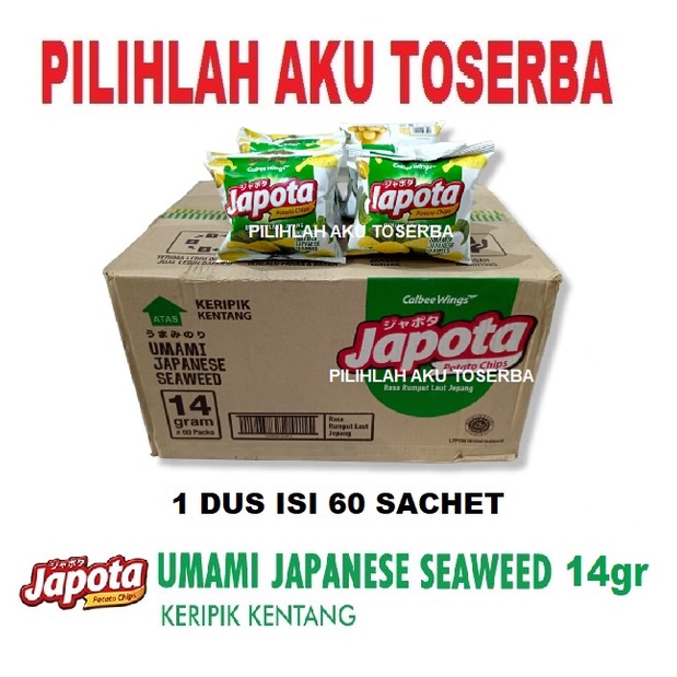 JAPOTA Keripik Kentang RUMPUT LAUT / SEAWEED RENCENG - (HARGA 1 DUS)