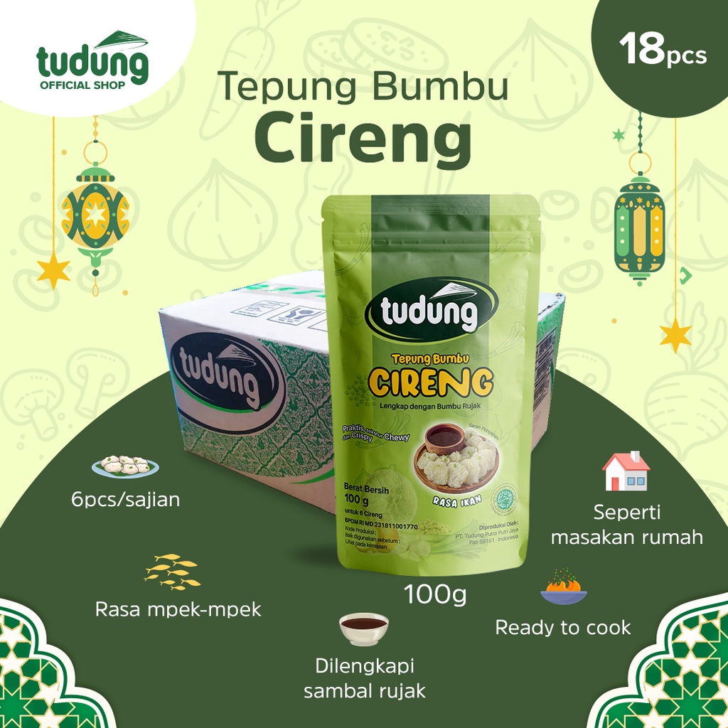 

Tudung Tepung Bumbu Cireng 100g Kemasan Karton
