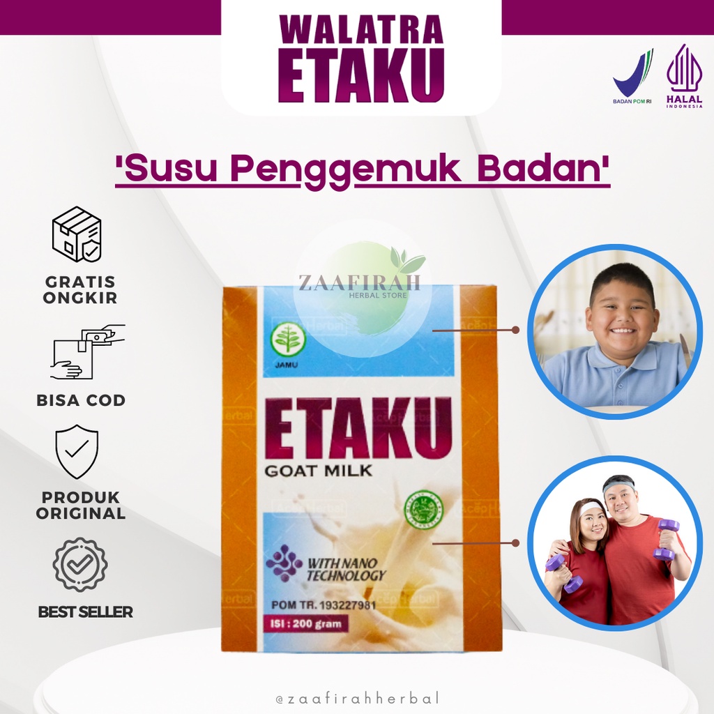 Susu Penggemuk Badan Wanita / Pria Penambah Berat Badan Anak Dewasa Vitamin Penambah Nafsu Makan Naf