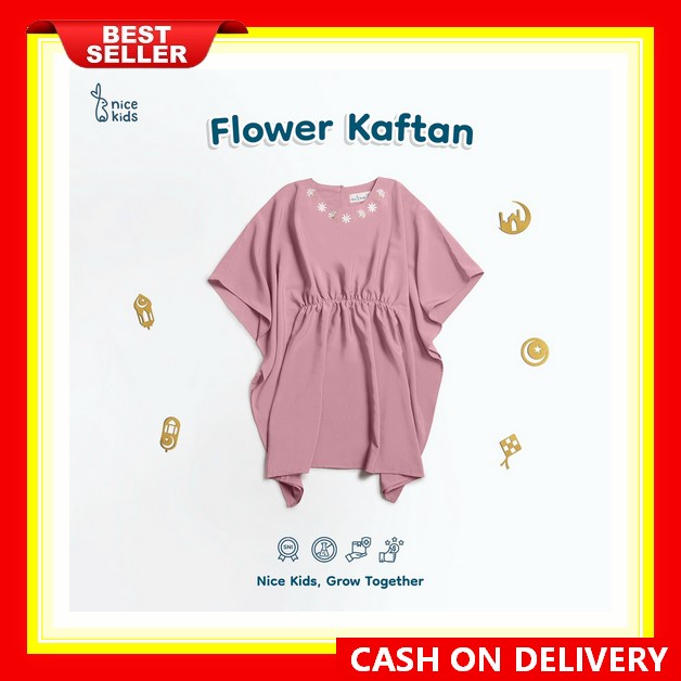 Baju Kaftan Anak Perempuan Umur 6 7 8 9 10 11 12 Tahun / Khalisa Kaftan Anak Bahan Crinkle Airflow /