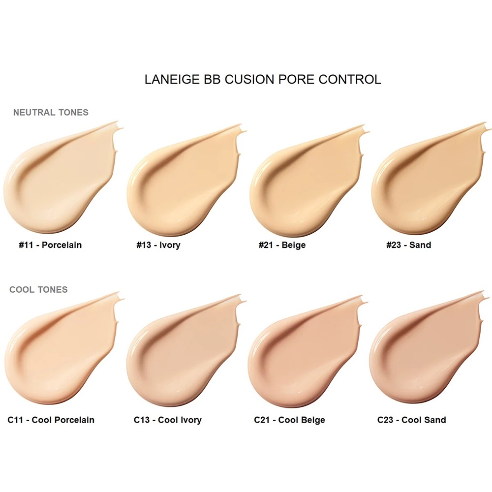 LANEIGE - BB Cushion Whitening SPF50+ PA+++ (Refill+Case + Isi+Puff)  LaneIge BB Foundation #13/#21 100% ORI KOREA