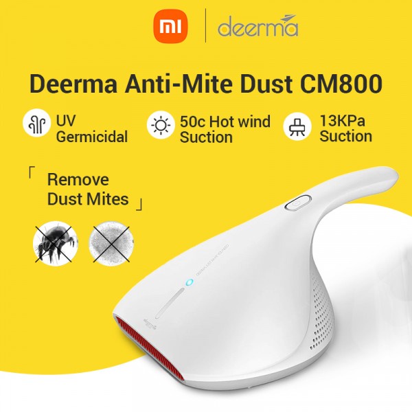 Deerma Dust Mites Vacuum Cleaner White UV Sterilization CM800 TERBARU
