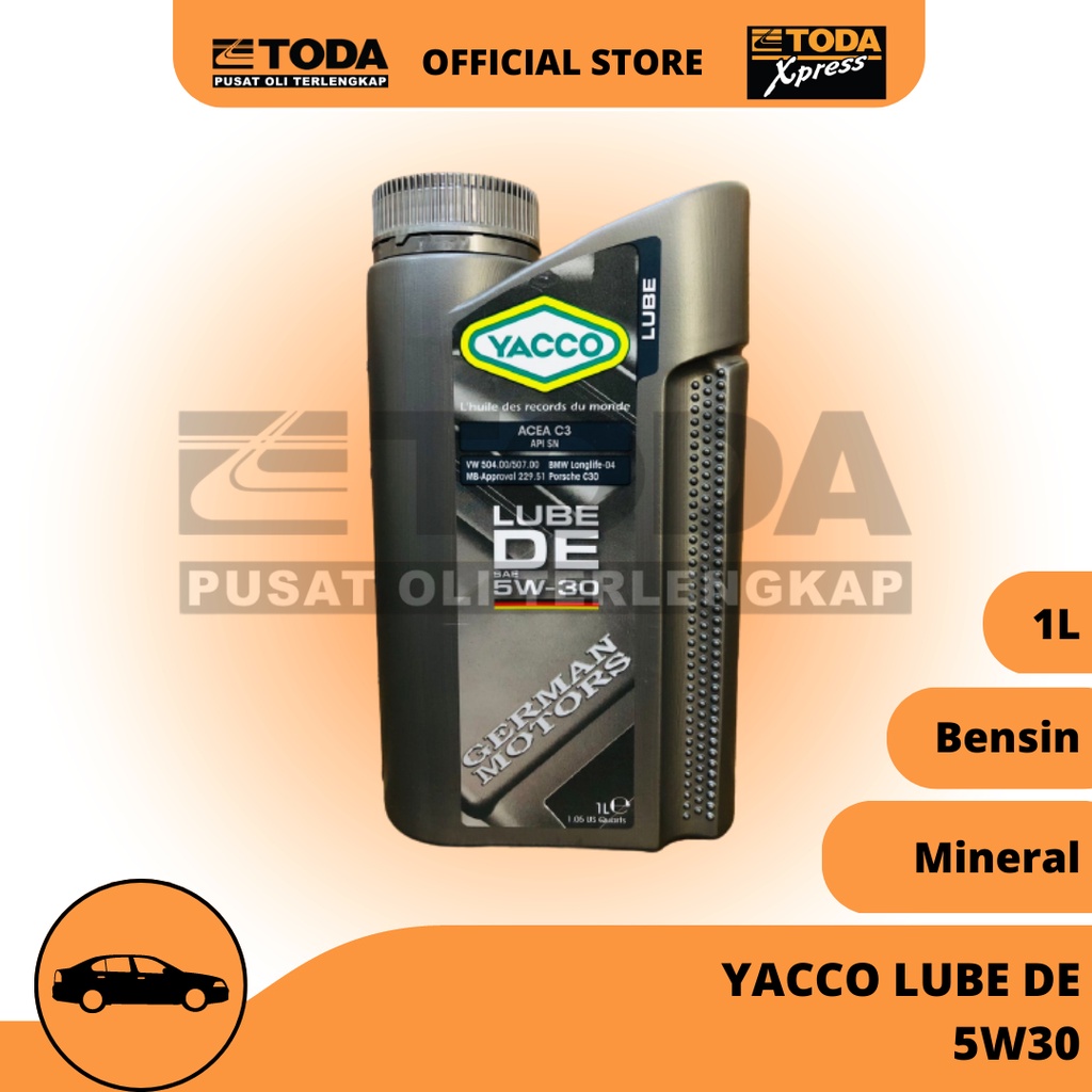 Oli Mesin Mobil Yacco Lube DE 5W-30 1L Original Made in Germany