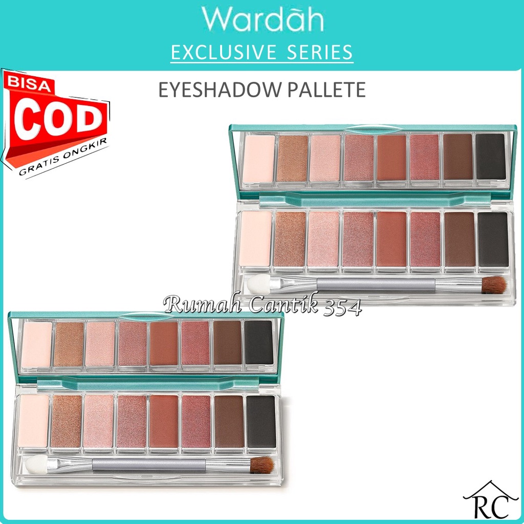 Rumah Cantik Wardah Exclusive Eyeshadow Palette - 9 Warna Pigmented Yang Tahan Lama - Bisa COD RumahCantik354 Beauty Skincare Kosmetik Medan Cosmetics