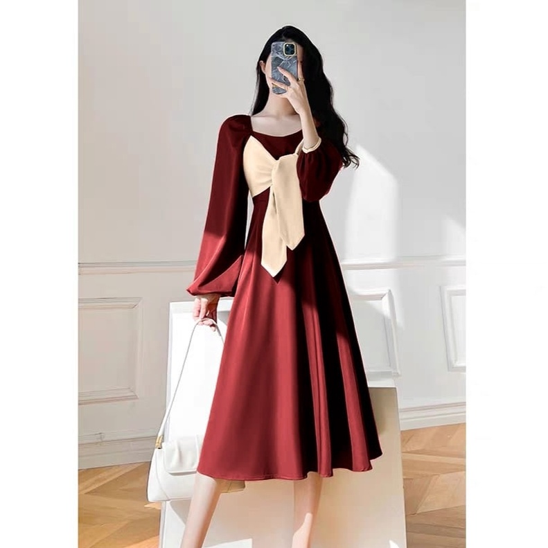 FWG - DRESS RIBBON / DRESS WANITA / BAJU / DRESS KONDANGAN / DRESS KOREA STYLE / BAJU WANITA / DRESS