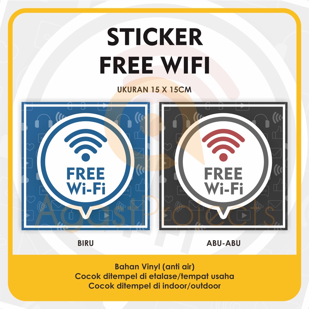

Stiker Free WIFI Sticker Anti Air