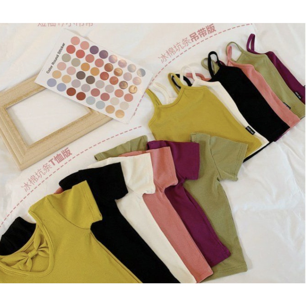 babyfit [3-8thn] baju kaos atasan bowback blouse multi warna baju import nyl-0612r