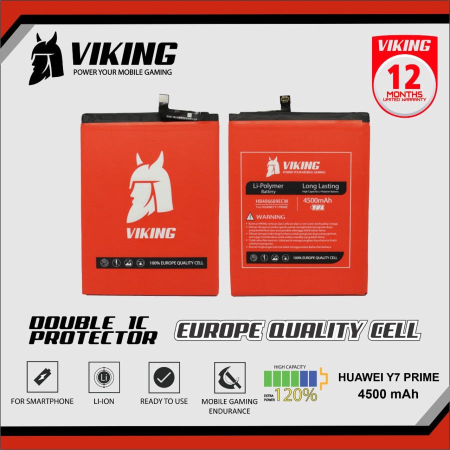 Baterai Viking HB406689ECW Huawei Y7 Prime - Batu Batre Batere Baterei