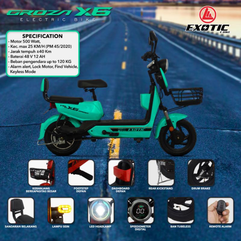 Sepeda Listrik Exotic Groza X6