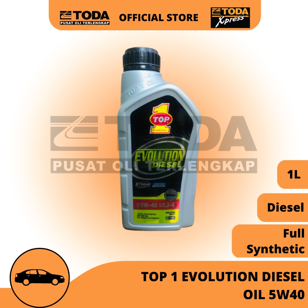 Oli Mesin Diesel Top 1 Evolution Diesel 5W-40 1000ml Original Oli Mobil Diesel