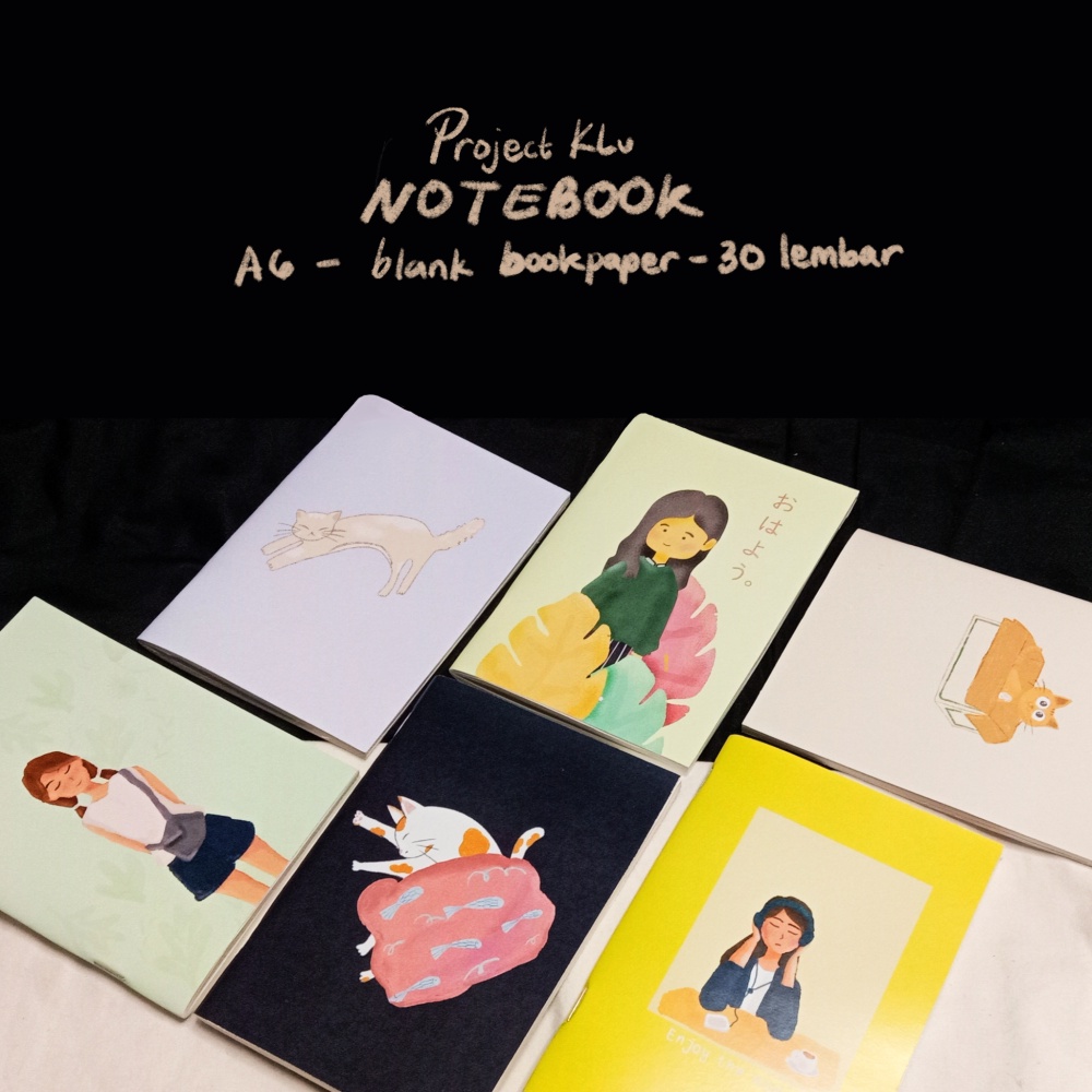 

PROJECT KLU Handmade Notebook - A6 Blank Book Paper / Buku Catatan