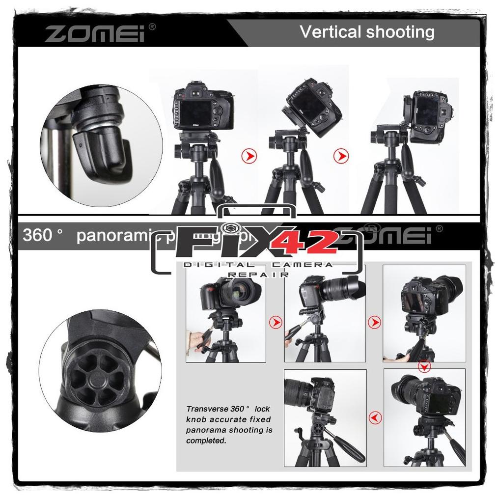 Sale Tripod Kamera Dslr Mirrorless Zomei Q111 Professional Portable Travel Aluminum 2022. Ac19