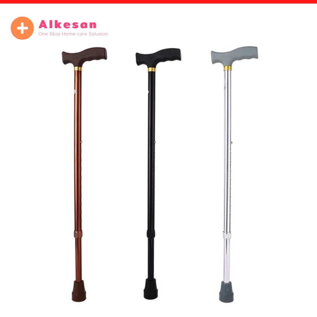 Tongkat Duduk Kursi Lipat Alat Bantu Jalan Dewasa Orang Tua Lansia
