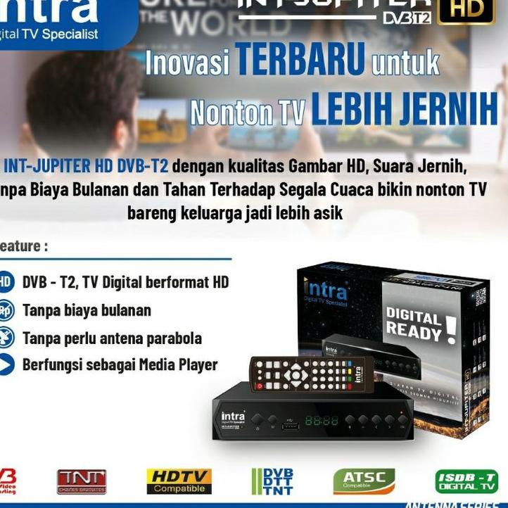 Baru Terjamin Resiver digital dvbt2 set top box intra int jupiterHD Dvb T2