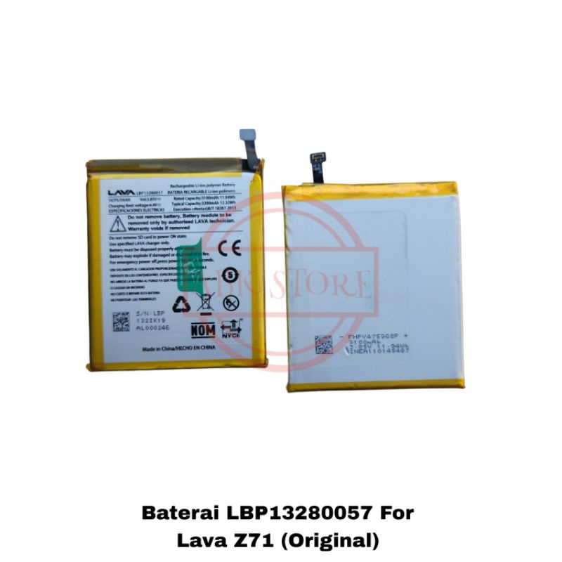 BATERAI BATTERY LAVA Z71 LBP13280057 ORIGINAL