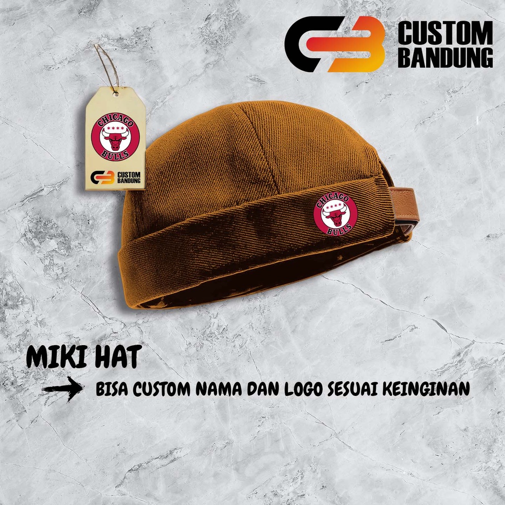 Topi Miki Hat CHICAGO BULLS Miki Hat Peci Miki hat Topi Miki hat Anak &amp; Dewasa Topi Brimless Premium