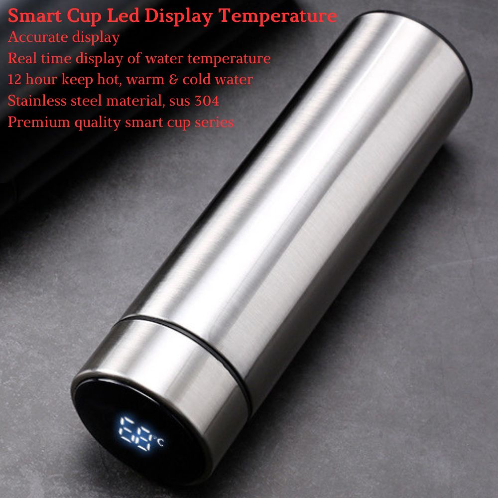 SMART TUMBLER 500Ml Thermos Temperature LED Display Vaccum Termos Suhu Botol Minum Stainless Steel