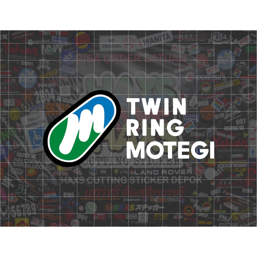 Cutting Sticker Twin Ring Motegi Ukuran 10 Cm Untuk Motor Mobil