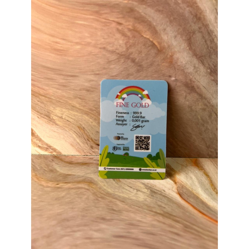 Emas Mili LM Kids Gold Thank You dan Kids Gold Logam Mulia 0.001 Gram, 0.005 Gram