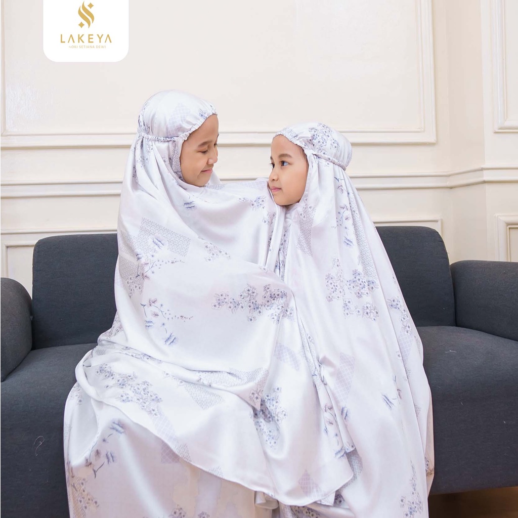 MUKENA LAKEYA KIDS NESTARI SERIES LIGHT GREY ALLSIZE