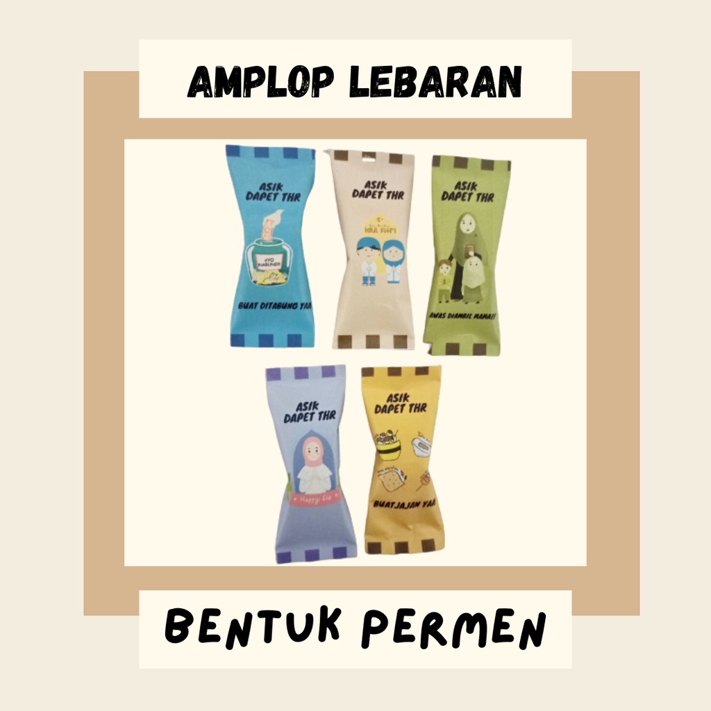 

Amplop Lebaran Permen Lucu isi 50 / Angpau Lebaran Murah