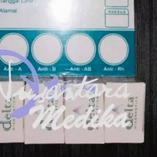● Golongan Darah Delta Diagnostics Anti A,B,AB,D + Kartu Golongan Darah 100 Lembar ☇