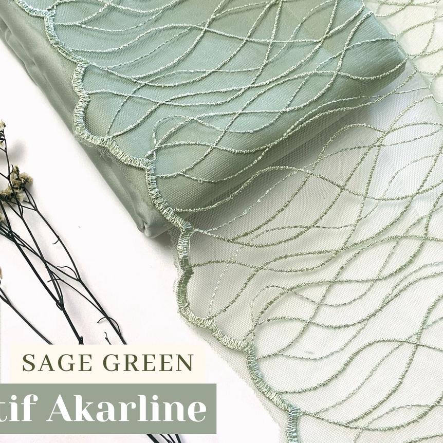 GROSIR ½ meter Kain Brukat Premium / Brokat Tile Prancis bahan Kebaya Akar Line Motif murah