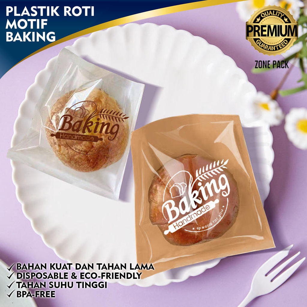 Plastik Roti Motif Baking | Plastik Roti Sealer Roti Boy | Kantong Kertas Roti Donat