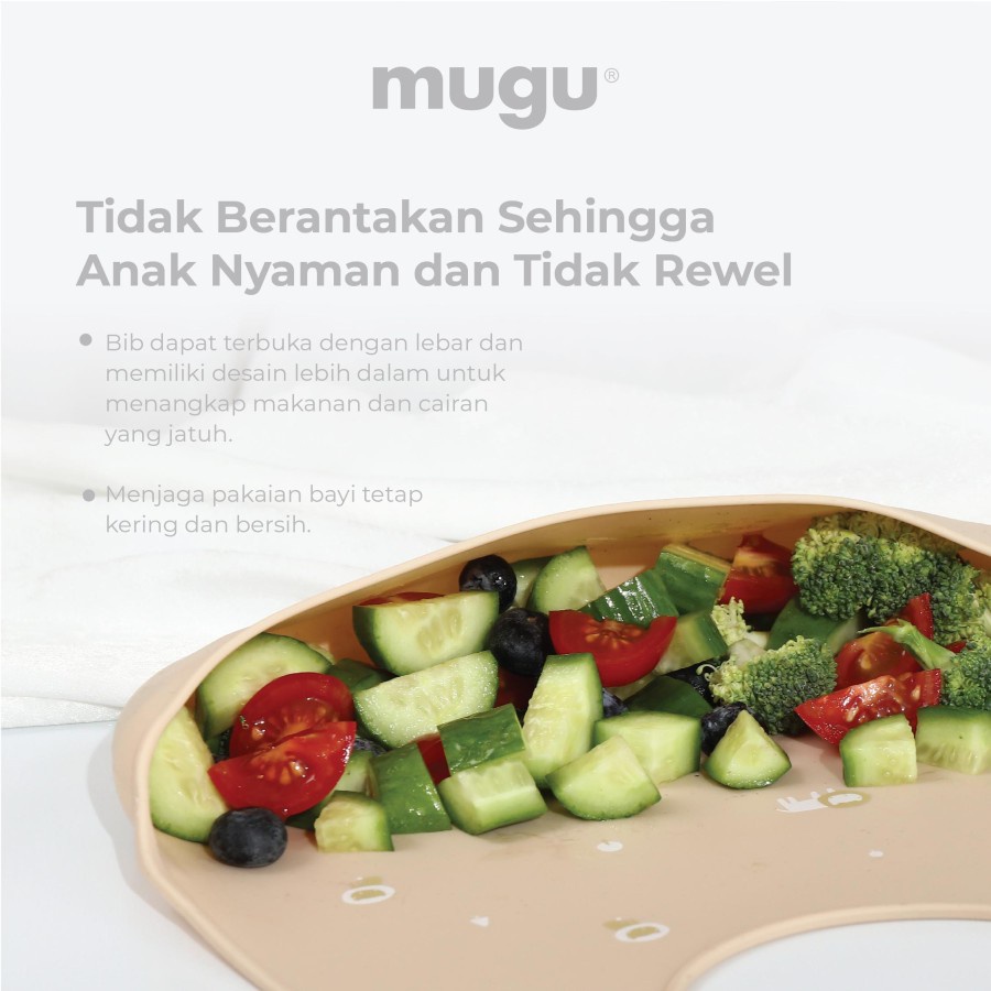 MUGU SILICONE BIB - CELEMEK MAKAN BAYI