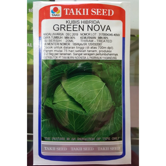 Bibit Kol Benih Kubis "Green Nova" 20ml