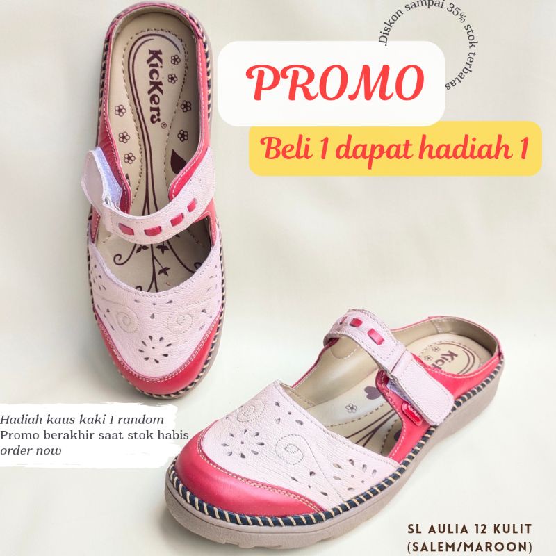 Promo sepatu kulit wanita kickers. sepatu kulit mix