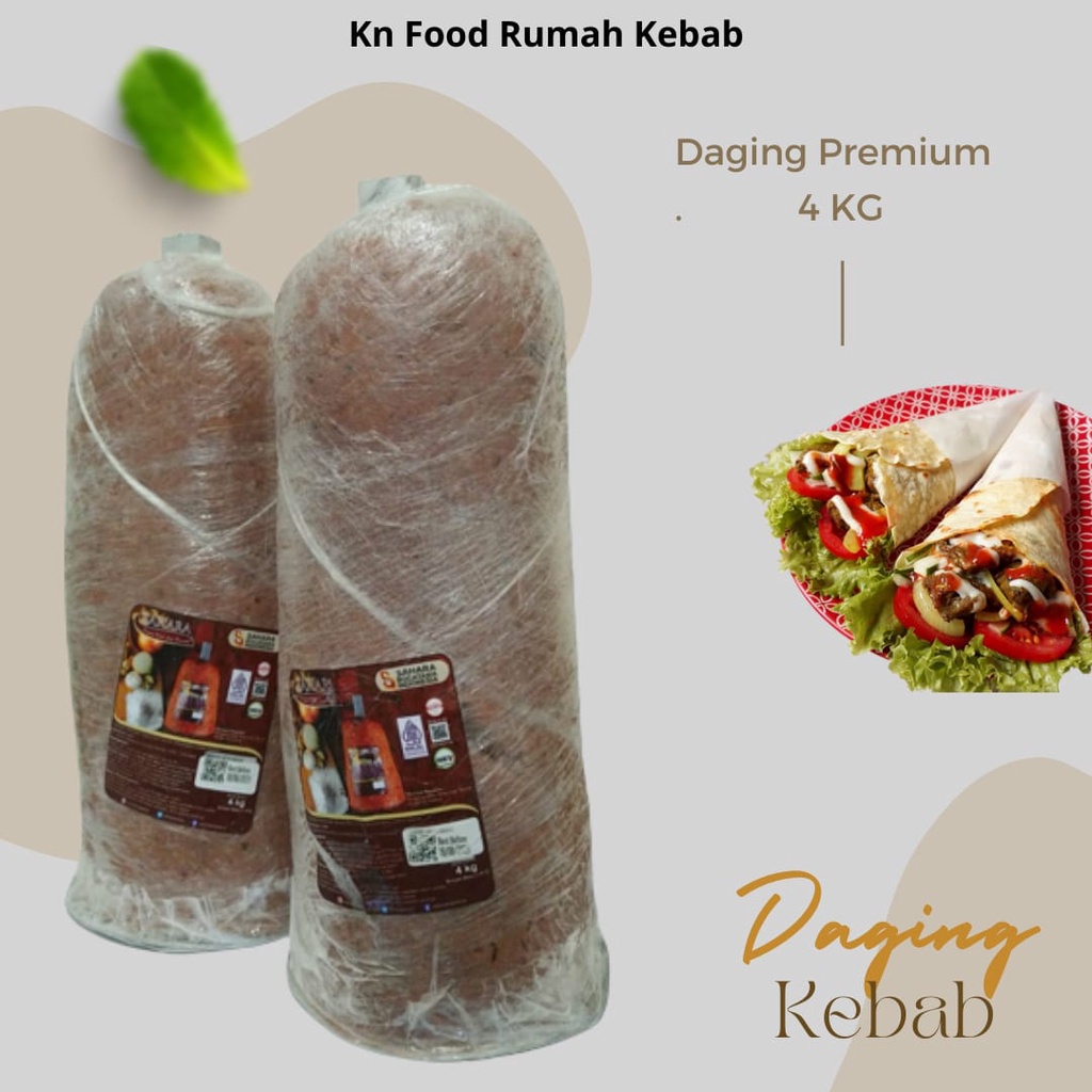 

DAGING KEBAB 4kg SAHARA PREMIUM- DAGING 4 KG.