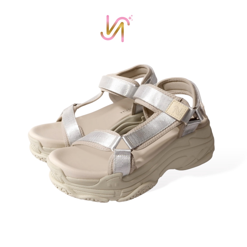 Nadilastuff Signature Giselle Platform Sandal Wanita Hak 6 cm Ringan