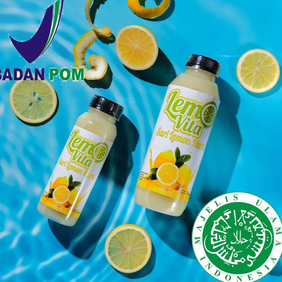 

ORIGINAL% BPOM PAKET 1 Liter Lemovita Fresh Sari Lemon Jus Lemon Halal
