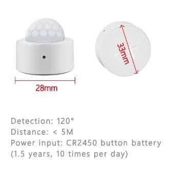 Zigbee Tuya Smart Human Body Movement PIR Motion Sensor Detector - ZG-204Z - White