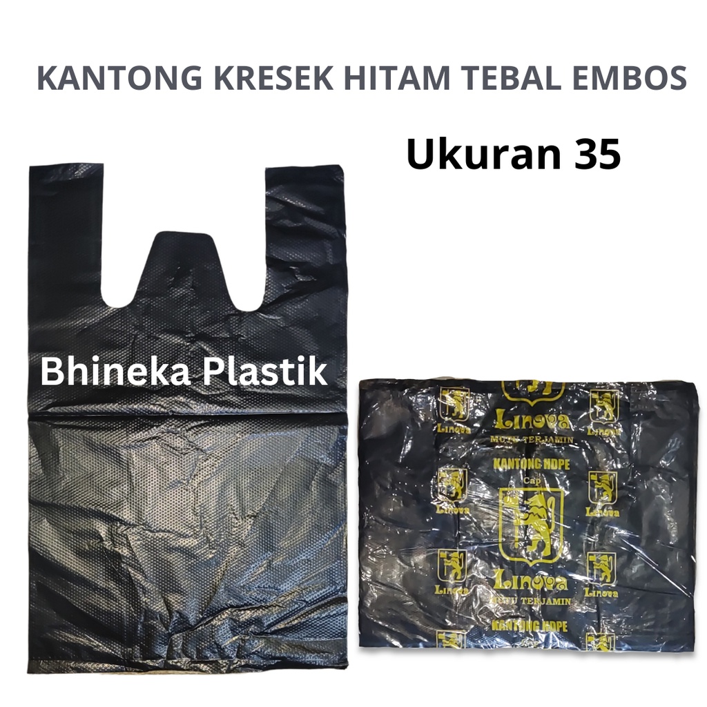 Kantong Kresek Hitam Tebal Embos/ Plastik Kresek Uk 15-17-24-28-35, Plastik Asoy