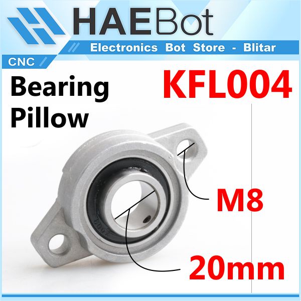 [HAEBOT] Bearing Pillow Block KFL004 20mm Bracket Holder Shaft LeadScrew CNC 3D Printer Ball Threaded Rod As Besi Mekanik Screw Vertikal