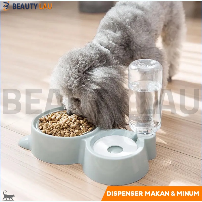 TEMPAT MAKAN MINUM KUCING ANJING STAINLESS PET FOOD WATER DISPENSER KUCING ANJING