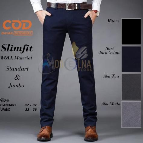 HARGA SPESIAL (SLIMFIT) Celana Kantor Formal Kerja Bahan Dasar Pria Slimfit/Celana Kerja Pria/Celana
