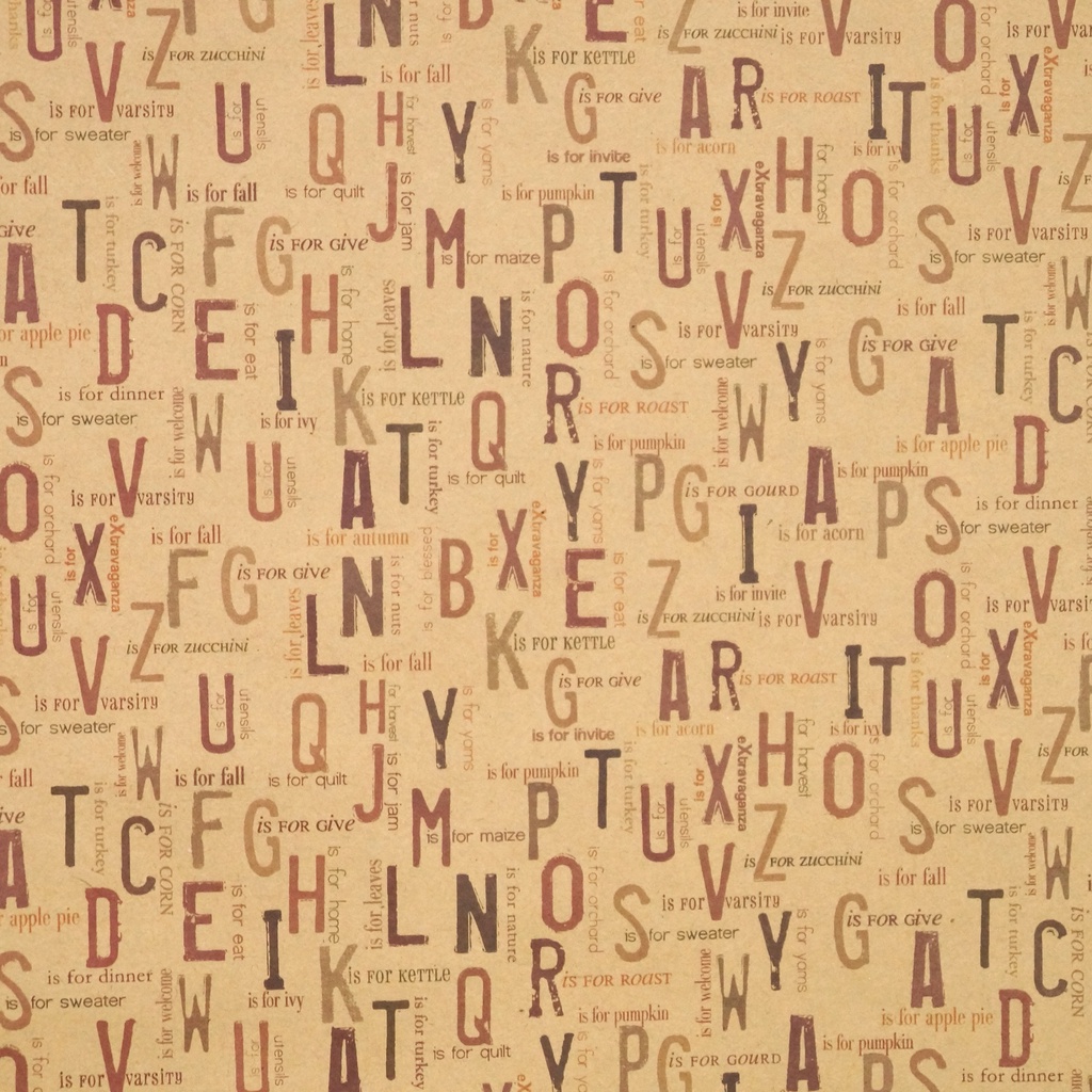 

Craft Wrapping Paper | Vintage Alphabet Letters (Kertas Kado)