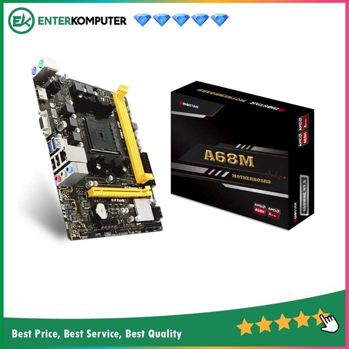 Biostar A68MHE (FM2+, AMD A68H, SATA3, DDR3)