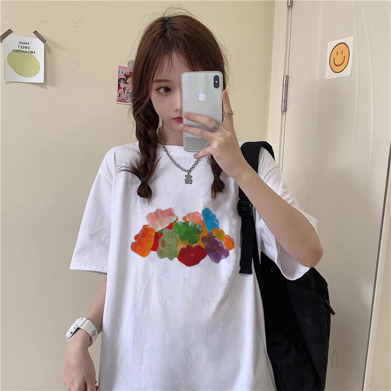 Kaos Oversize Kekinian Vintage Korea Cute  Kaos Couple  Korean Style/Kaos Puith