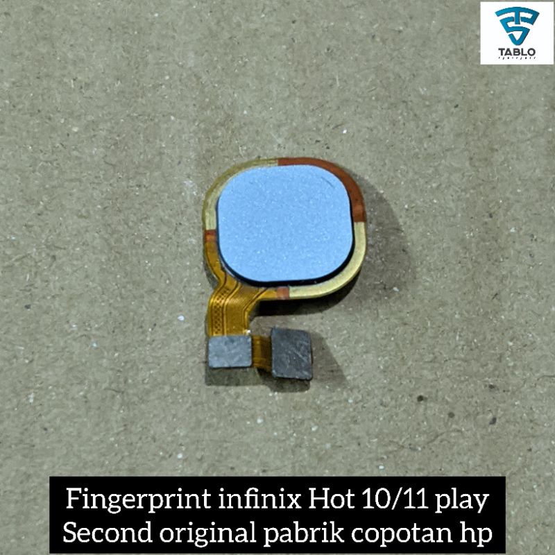 fingerprint infinix Hot 10 atau 11 play blue biru second original pabrik copotan hp BERGARANSI ✅