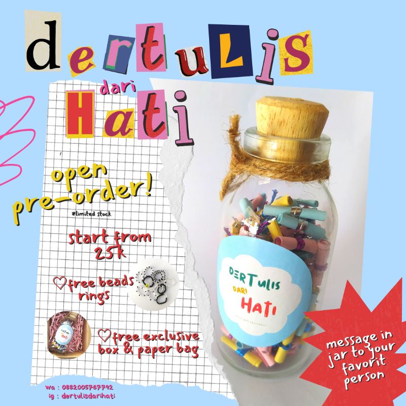 

Message In Jar | Pesan Dalam Botol | Kado Wisuda, Kado Ulang Tahun Dll