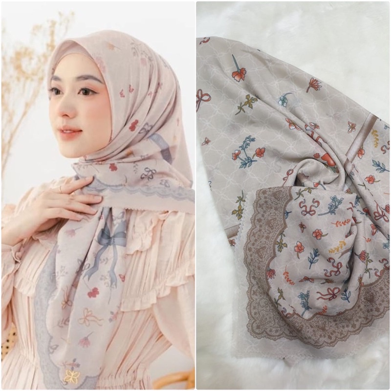 SADEAN HIJAB VOAL MOTIF TERBARU//SIZE 110X110 CM BISA COD HIJAB VOAL MOTIF PITA SERIES