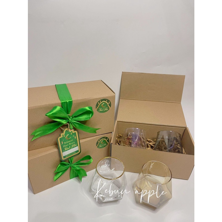 

NE-Set Gift Hampers Gelas Kaca Diamond Crystal Gelas Kopi Teh Super Mewah