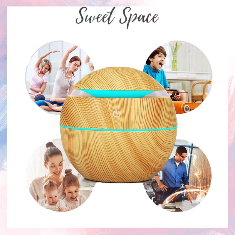 AROMA TERAPI DIFFUSER 130ML MODEL BULAT | HUMIDIFIER AIR [SWEETSPACE]