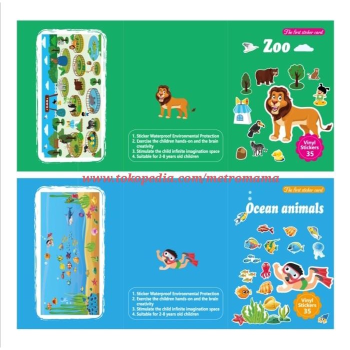 

Album Stiker Anak Bahan Vinyl Reuseable / Buku Aktivitas Menempel Anak Kualitas Terbaik